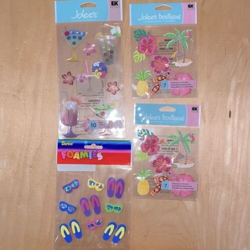 Jolee’s & Darice - beach themed stickers for photo album or scrapbooking, New